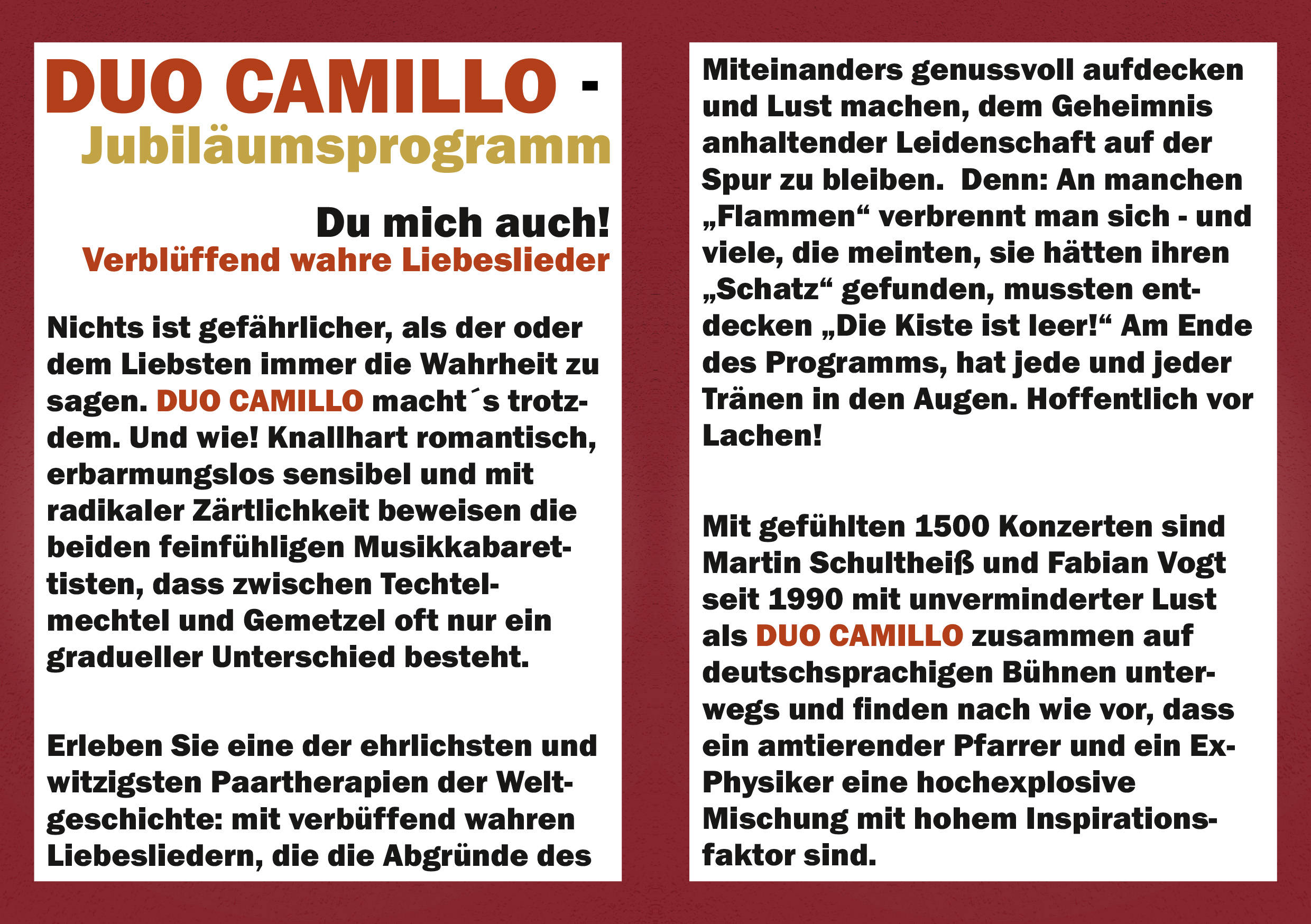 Duo Camillo Flyer